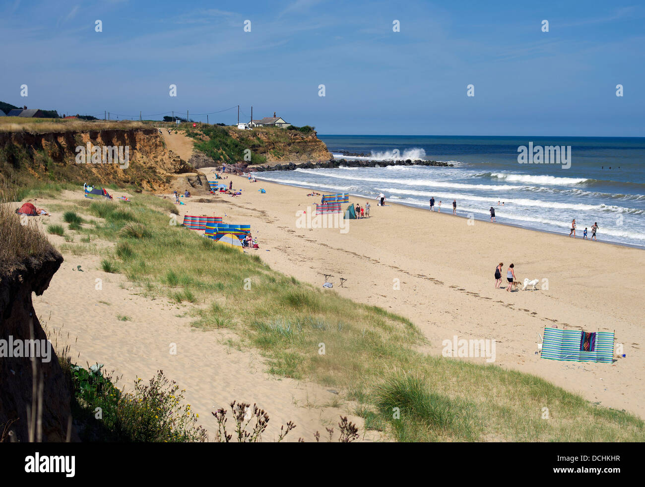 Happisburgh Beach Estate North Norfolk Foto Stock