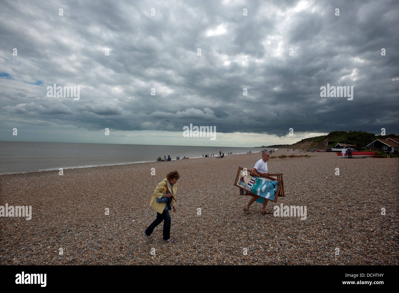 Dunwich Beach, Suffolk, Inghilterra. 8 2013 Foto Stock