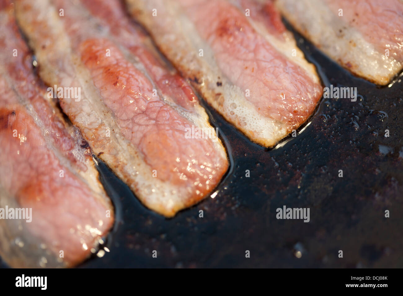 Bacon fritto Foto Stock