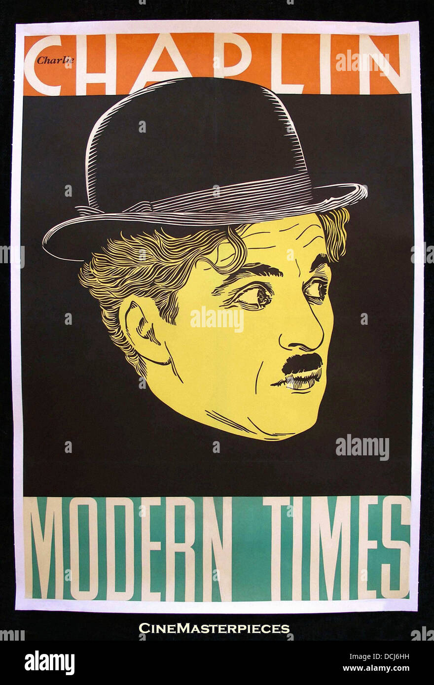 Tempi moderni - Movie Poster - diretto da Charlie Chaplin - United Artists, 1936 Foto Stock