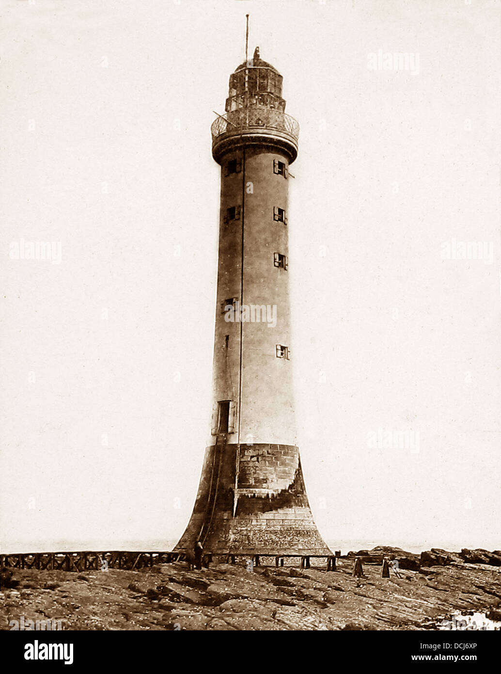 Bell Rock Angus Lighthouse periodo Vittoriano Foto Stock