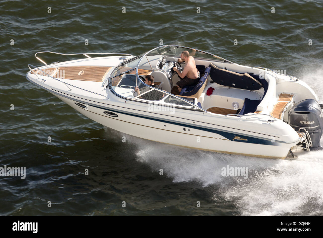 Yamarin speedboat. Porto di Stoccolma Svezia Foto Stock