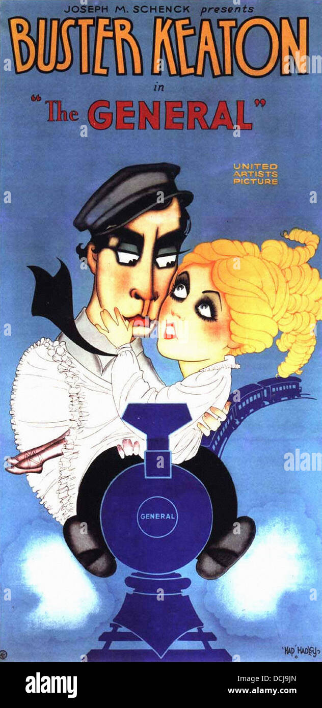 Il generale - Buster Keaton Productions 1927 - Poster del filmato Foto Stock