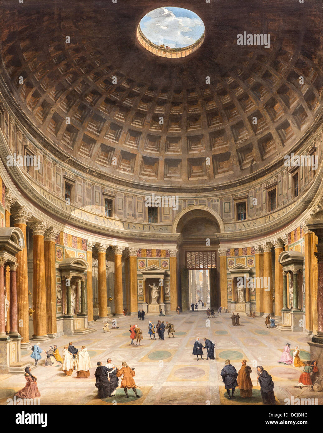 Il XVIII secolo - Vista del Pantheon è all'interno di 1734 - Giovanni Paolo Panini Philippe Sauvan-Magnet / Museo attivo Foto Stock