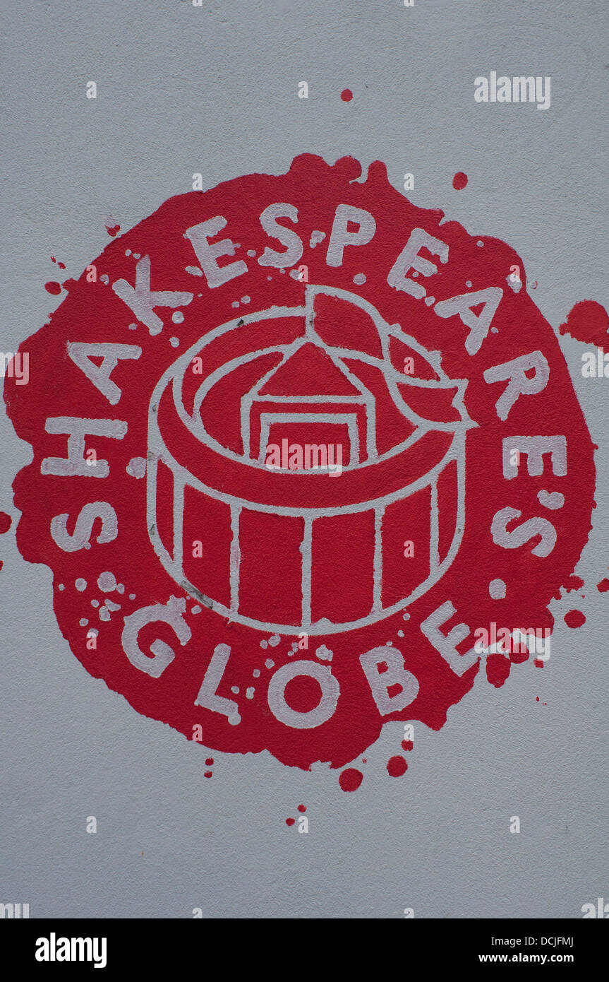 Il Shakespeares Globe logo Foto Stock