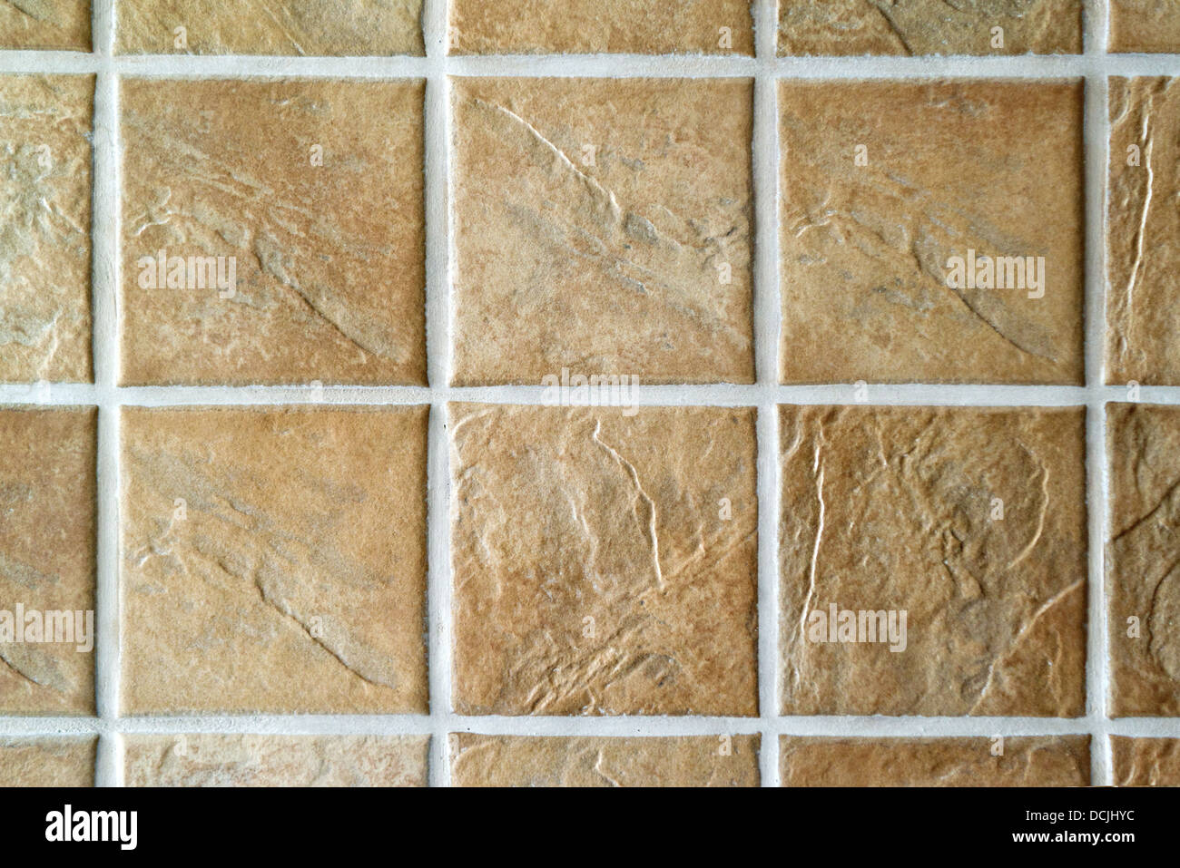 Le piastrelle di ceramica. Il beige mosaico di piastrelle in ceramica per parete o pavimento. Foto Stock