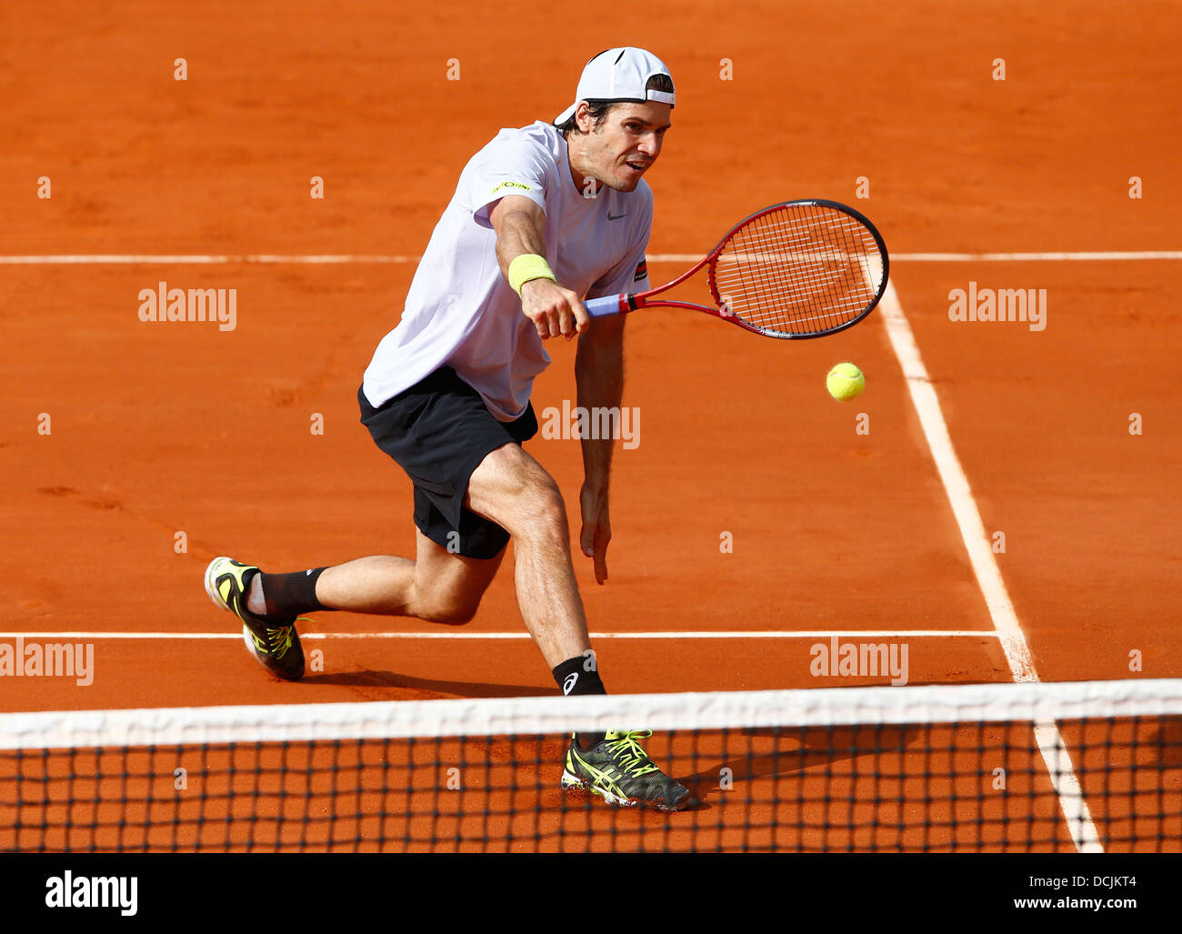 Tommy Haas (GER) in azione all'aperto francese 2013 Foto Stock