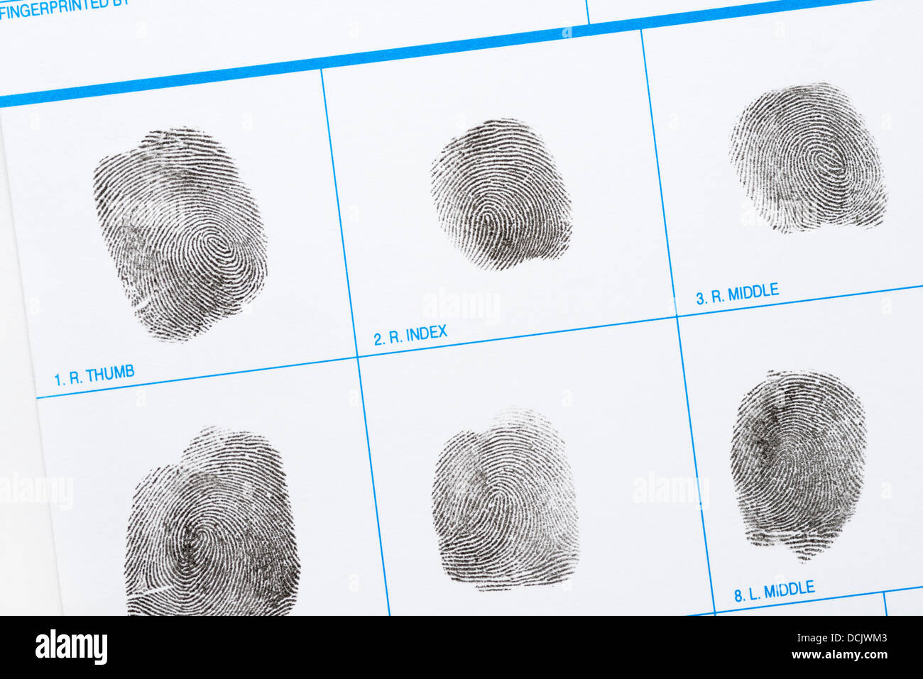 Impronte digitali Foto Stock