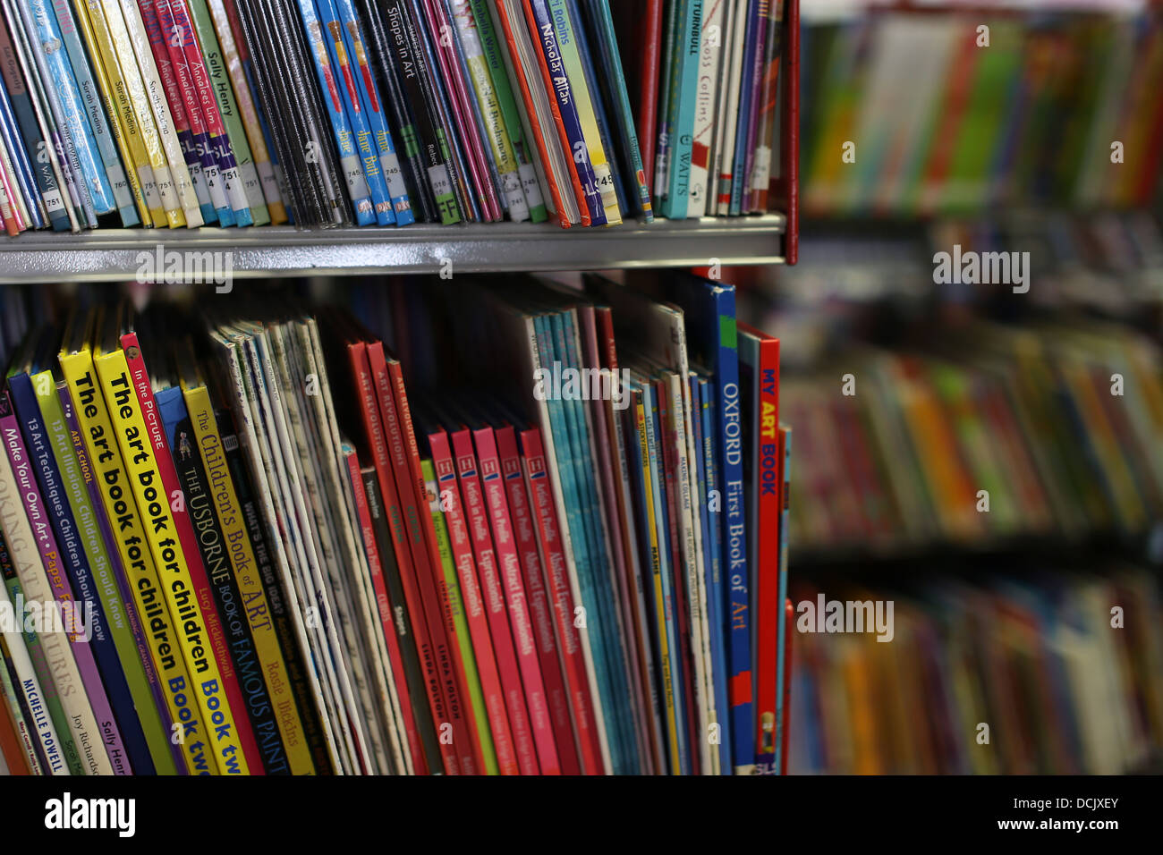 Biblioteca dei bambini libri Foto Stock