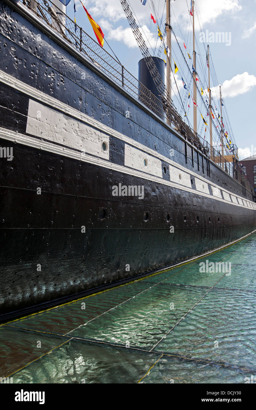 Isambard Kingdom Brunel della nave a vapore SS Gran Bretagna. Bristol, Inghilterra, Regno Unito. Foto Stock