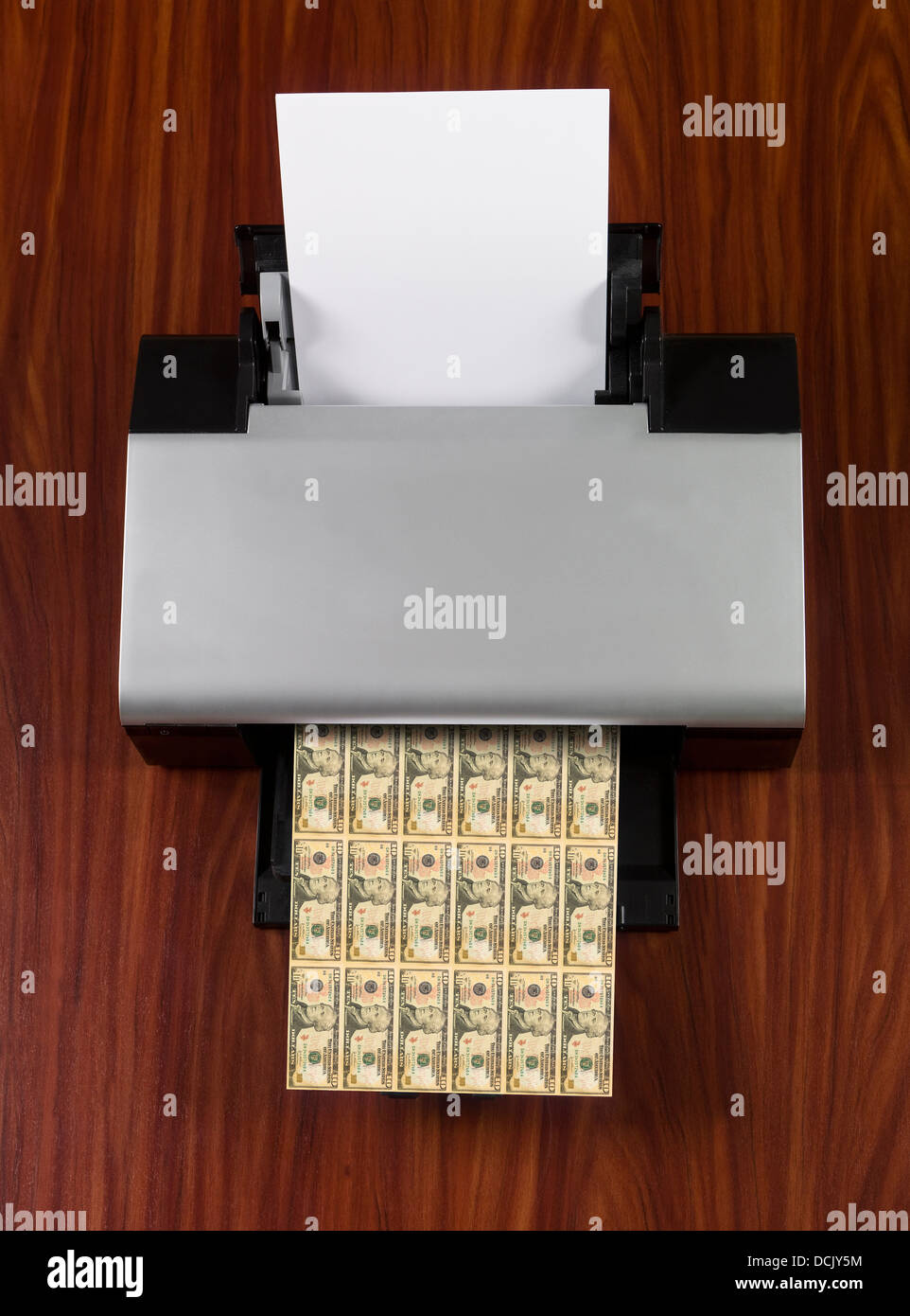 Stampante fare soldi Foto Stock