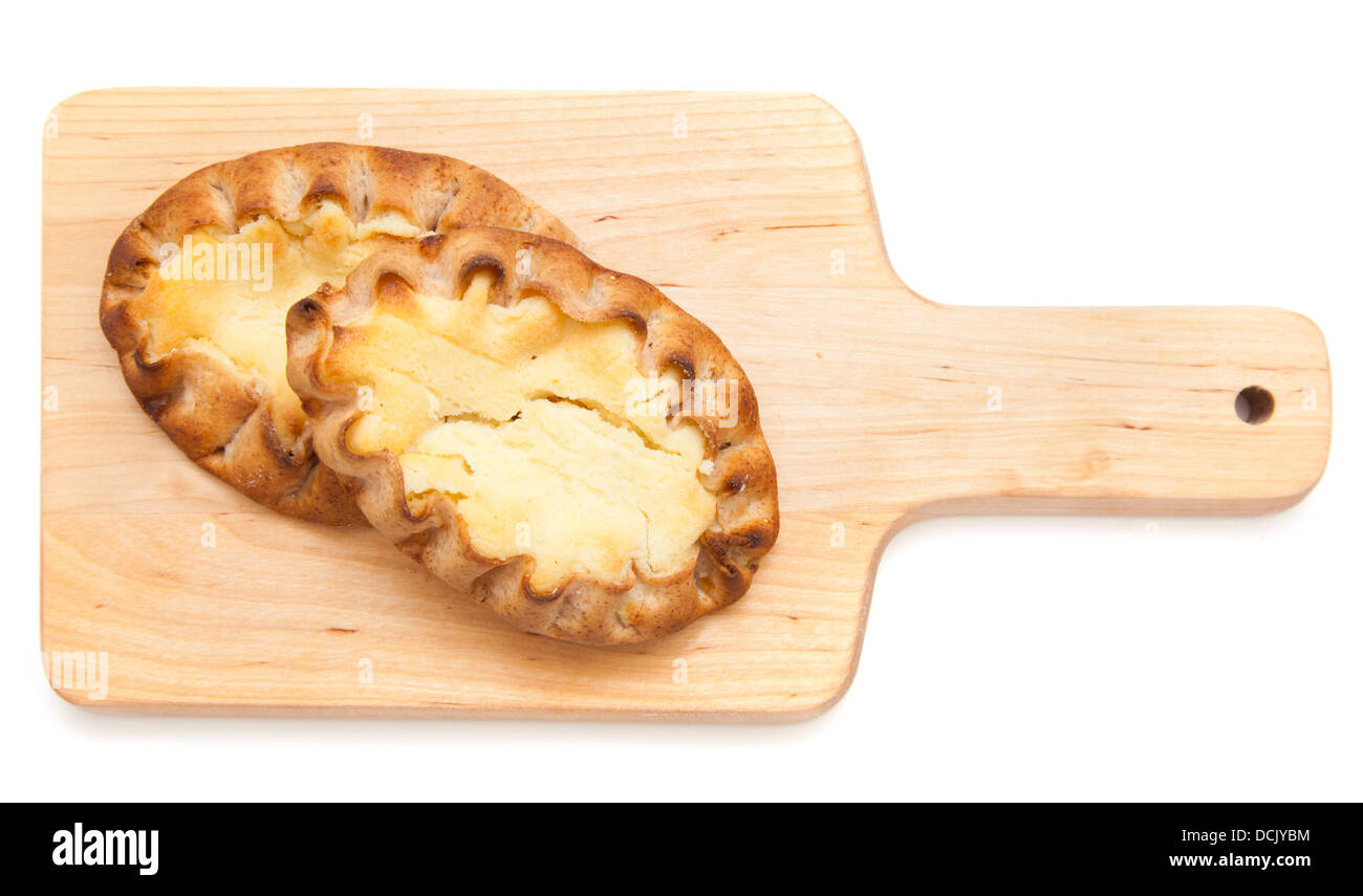 Karelian pasty, segala crosta pasticceria aperta Foto Stock