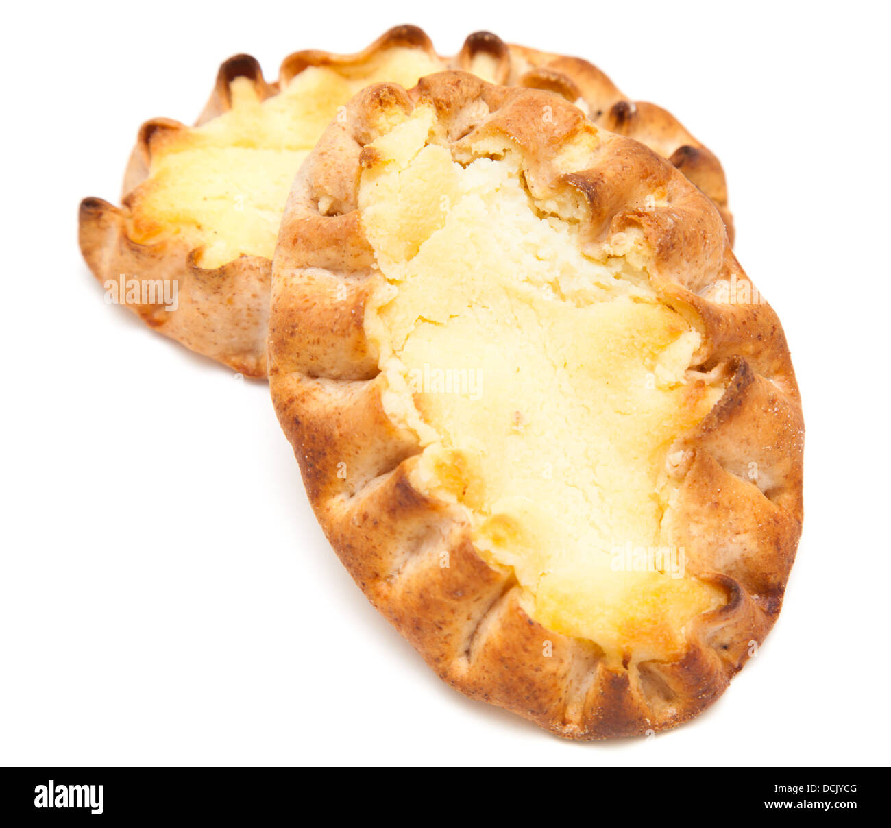 Karelian pasty, segala crosta pasticceria aperta Foto Stock
