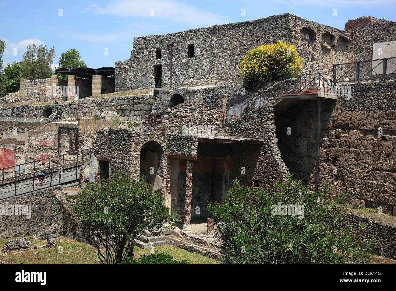 Porta Marina l'ingresso agli scavi di Pompei, Campania, Italia Foto Stock