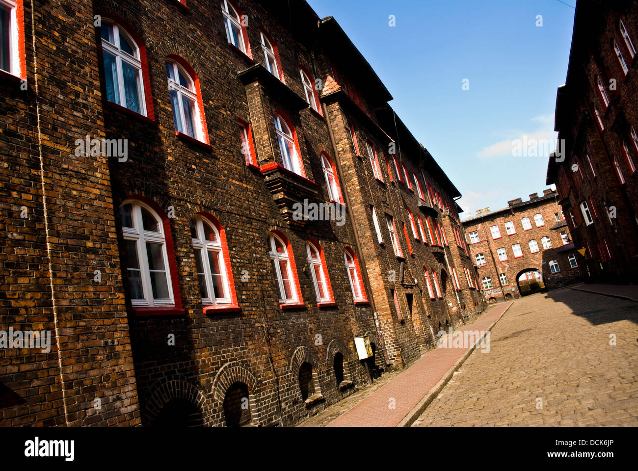 Nikiszowiec, storiche miniere di carbone distretto della città di Katowice in Polonia Foto Stock