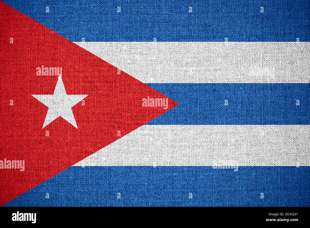 Bandiera di Cuba o cubana banner su ruvida sfondo in metallo Foto Stock