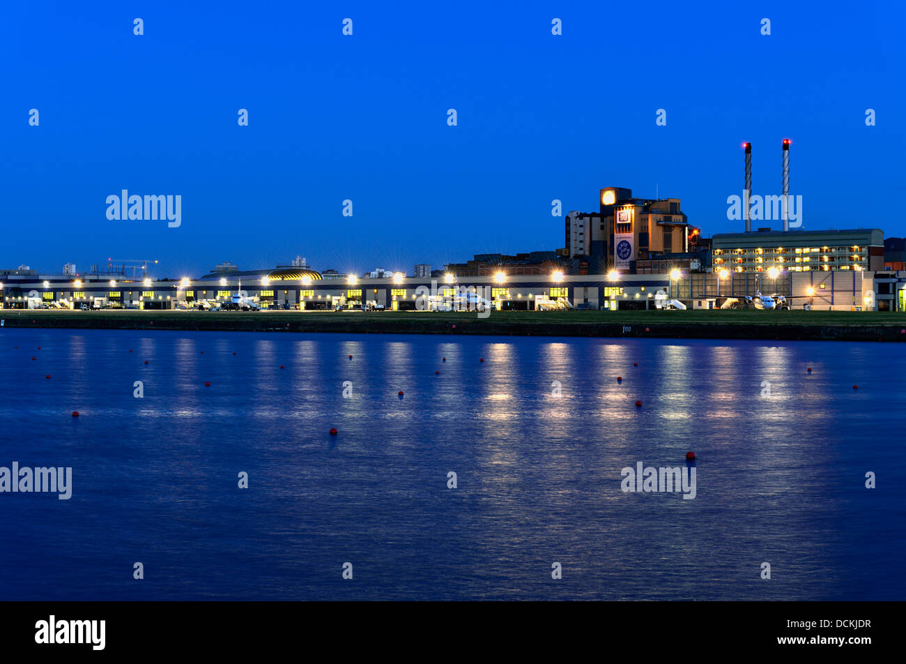 Il London City Airport, Borough of Newham, East London, Regno Unito Foto Stock
