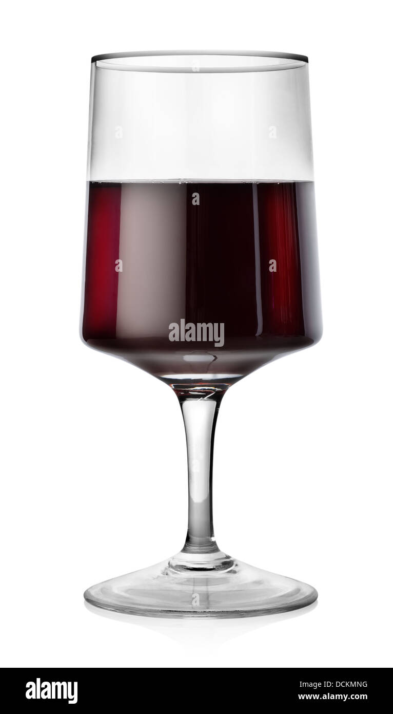 Vetro rettangolare di vino rosso Foto Stock