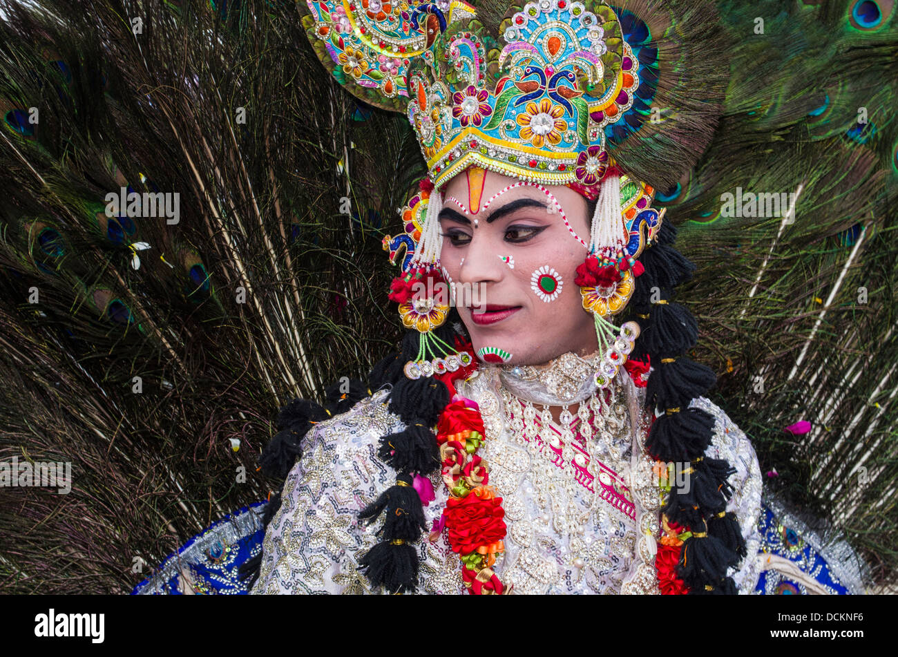 Rajasthani ballerini folk / musicista - Jaipur, Rajasthan, India Foto Stock