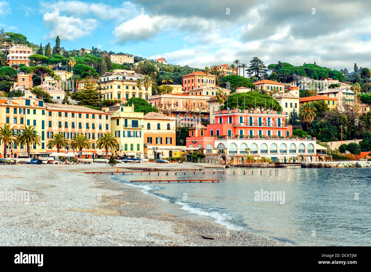 Vista di Santa Margherita Ligure, Italia Foto Stock