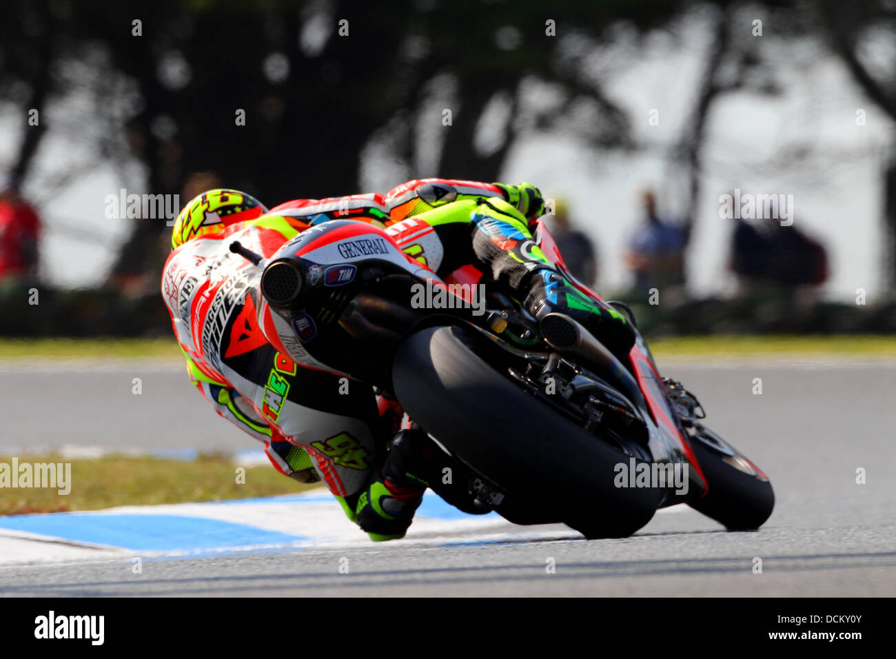 Mondo Moto GP campionato. Round16.Phillip Island.Australia. - 14.10.11 #46 Valentino Rossi (ITA) Ducati Team - Motorrad-WM - MotoGP in Australien - Motorrad - Motorradsport - Grand Prix di Phillip Island - moto racing - Foto Stock