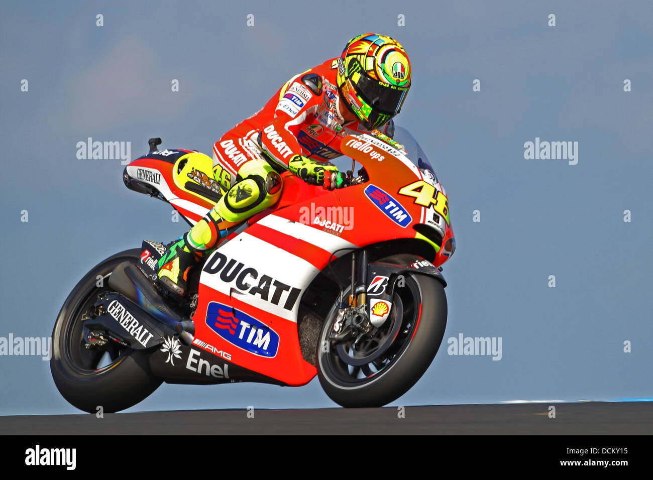 Mondo Moto GP campionato. Round16.Phillip Island.Australia. - 14.10.11 #46 Valentino Rossi (ITA) Ducati Team - Motorrad-WM - MotoGP in Australien - Motorrad - Motorradsport - Grand Prix di Phillip Island - moto racing - ***non disponibili per la pubblicazione in Germania. Disponibile per la pubblicazione nel resto del mondo*** Foto Stock