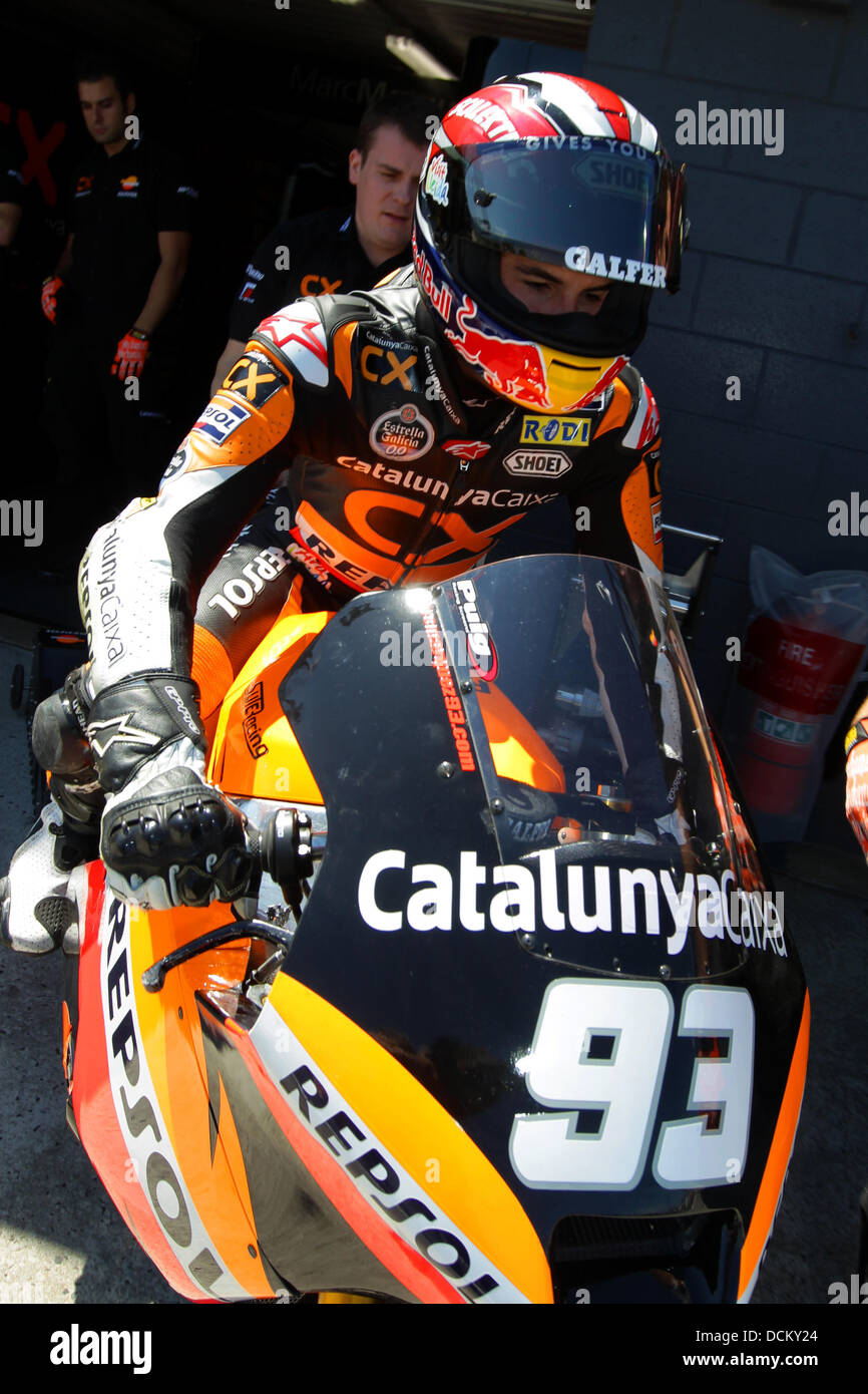 Mondo Moto GP campionato. Round16.Phillip Island.Australia. - 14.10.11 Moto2 pratica mattutina. #93 Marc Marquez (SPA) Team Catalunyacaixa Repsol - Motorrad-WM - MotoGP in Australien - Motorrad - Motorradsport - Grand Prix di Phillip Island - Motorcyc Foto Stock