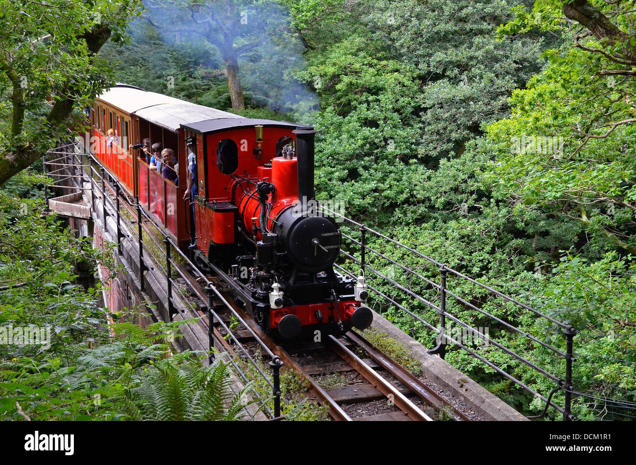 Talyllyn Railway Barclay serbatoio del motore n. 6 'Douglas'. Il motore è anche noto come 'Duncan', Rev. Skarloey Awdrey motore ferroviarie Foto Stock