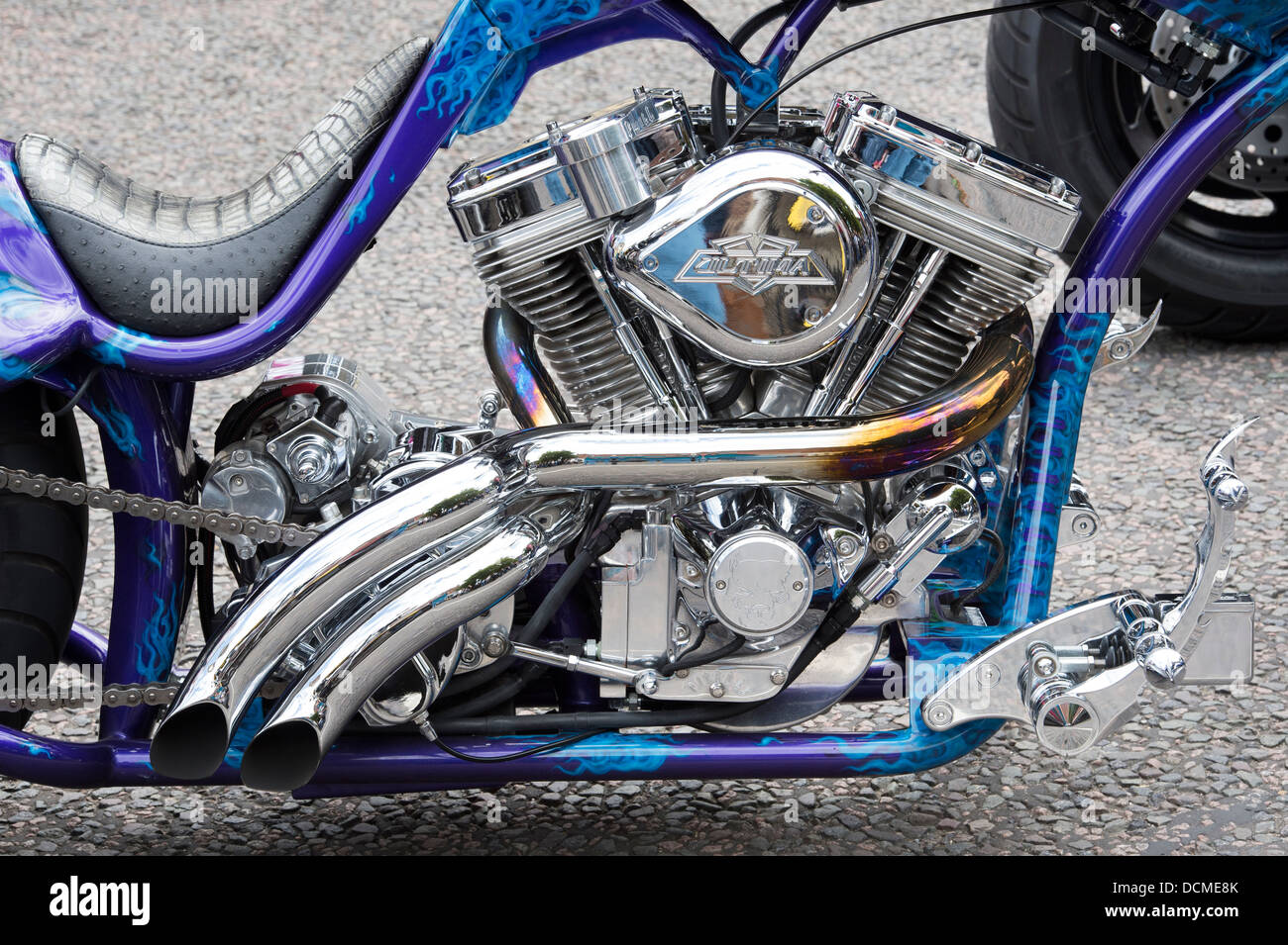 Chopper personalizzato motore del motociclo Foto Stock