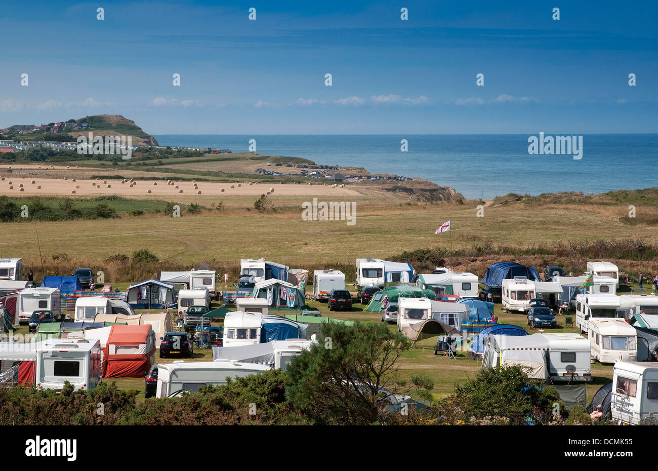 Campeggio a West Runton, Norfolk, Inghilterra Foto Stock