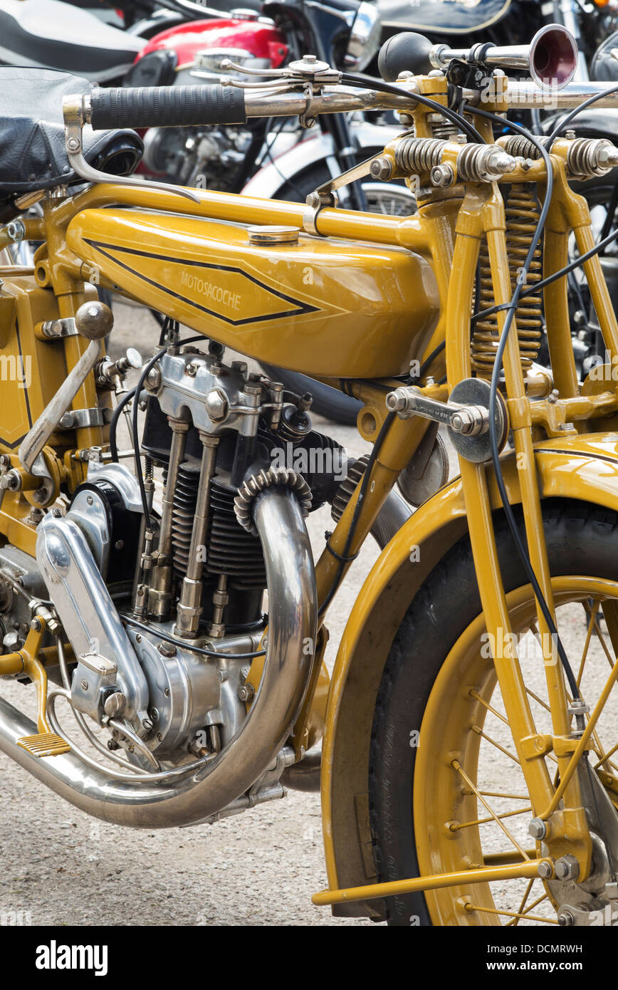 Raro 1925 Motosacoche Twinport 350cc motociclo. Motocicletta vintage Foto Stock