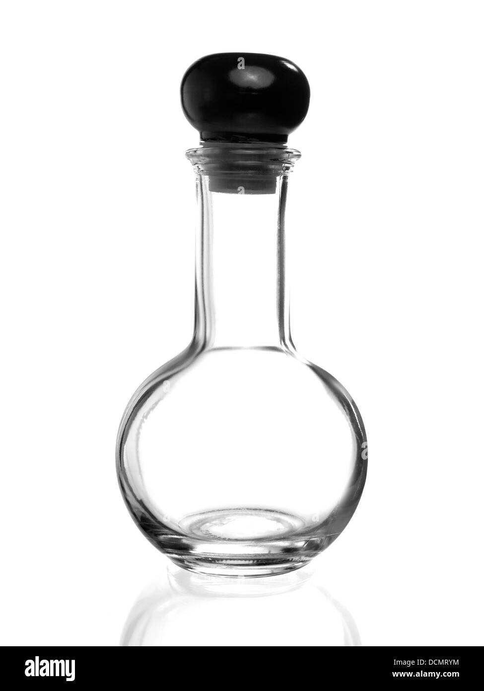 Pallone vuoto su sfondo bianco Foto Stock