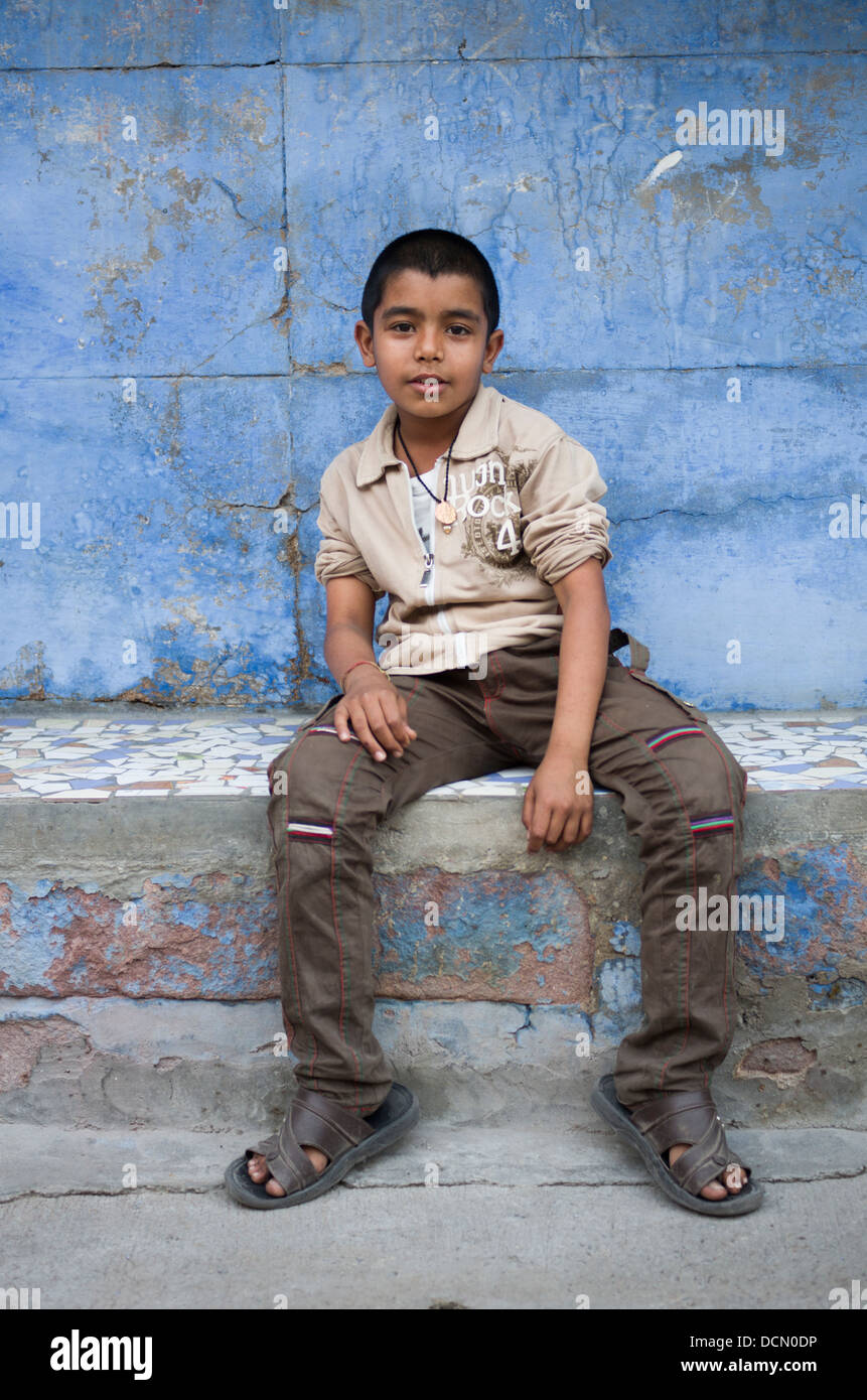 Giovane ragazzo indiano - Jodhpur, Rajasthan, India Foto Stock