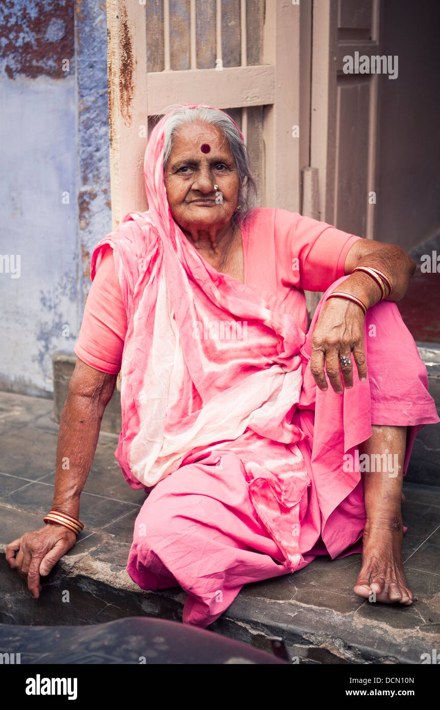 Donna indiana - Jodhpur, Rajasthan, India Foto Stock