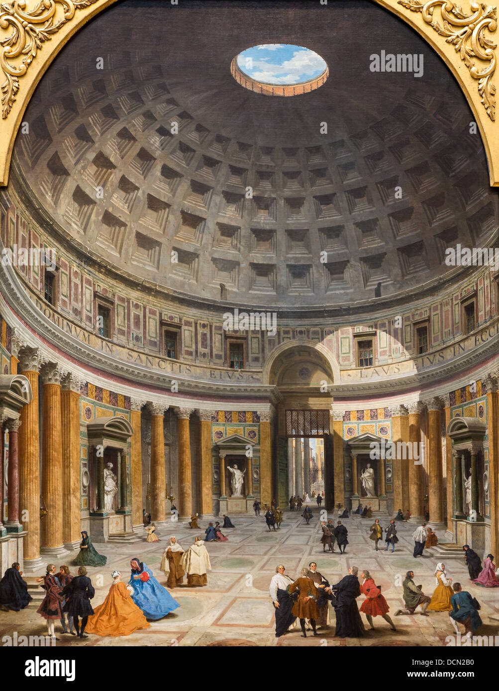 Il XVIII secolo - Interno del Pantheon a Roma 1734 - Giovanni Paolo Panini Philippe Sauvan-Magnet / Museo attivo Foto Stock