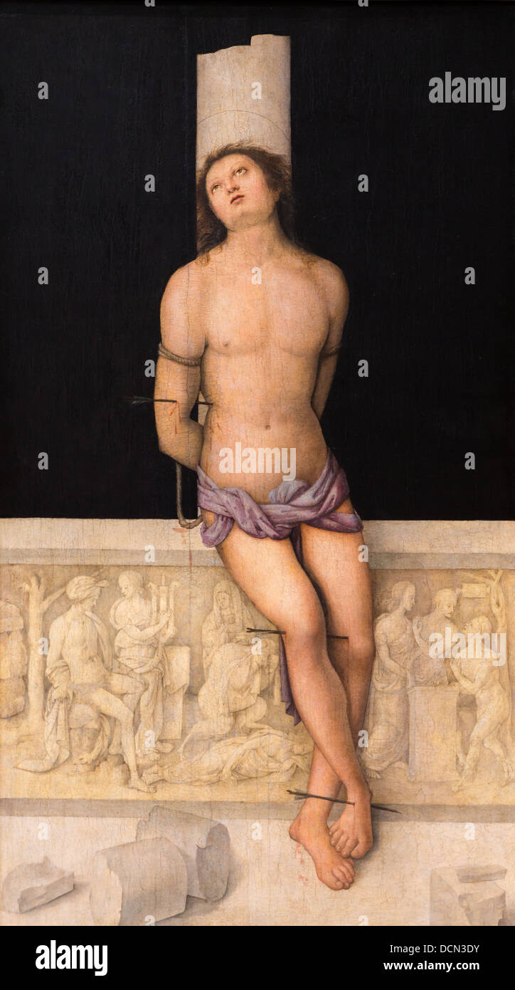 Xvi secolo - San Sebastian, 1505 - Amico Aspertini Philippe Sauvan-Magnet / Museo attivo Foto Stock
