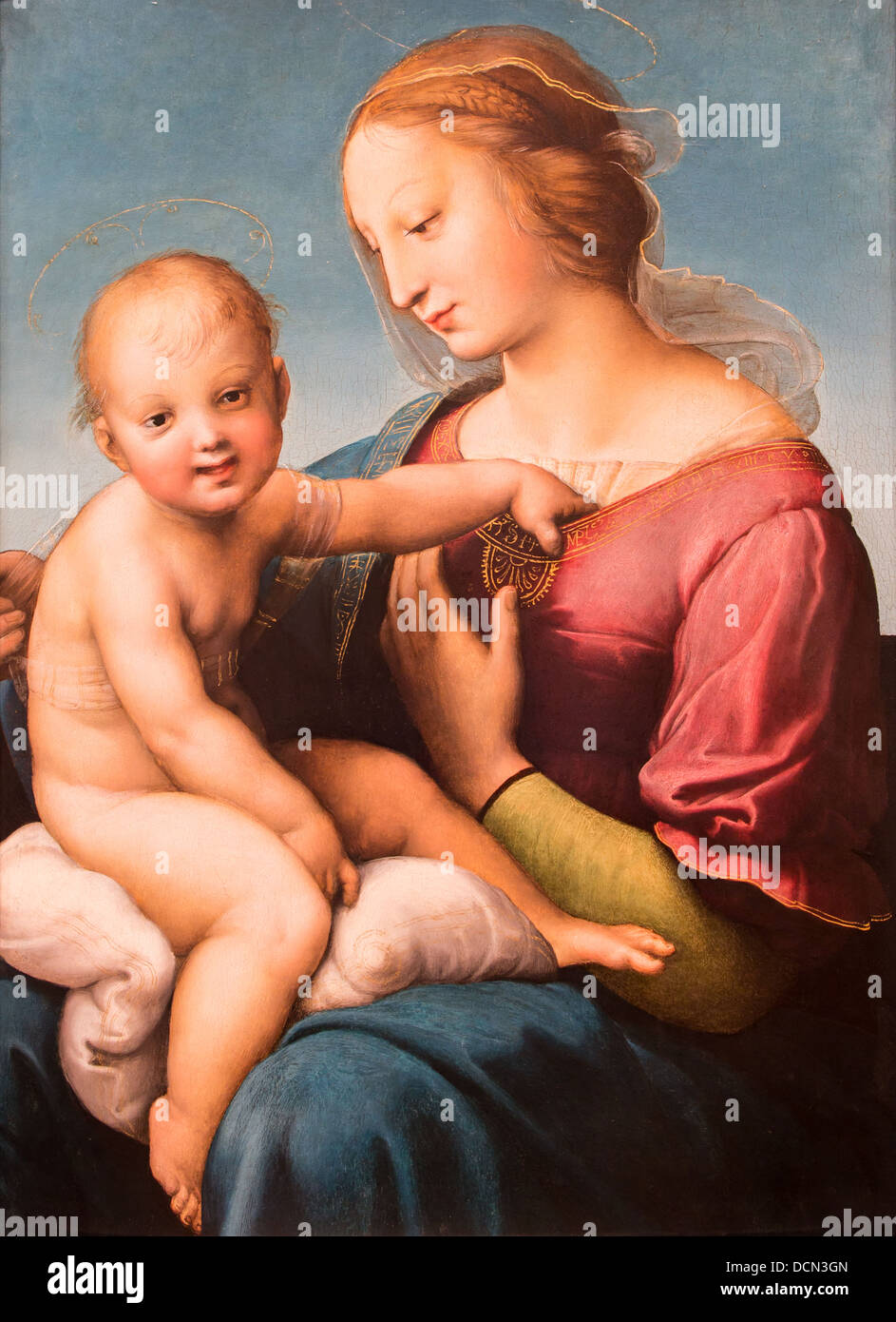 Xvi secolo - La Madonna Niccolini-Cowper, 1508 - Raffaello - Philippe Sauvan-Magnet / Museo attivo Foto Stock