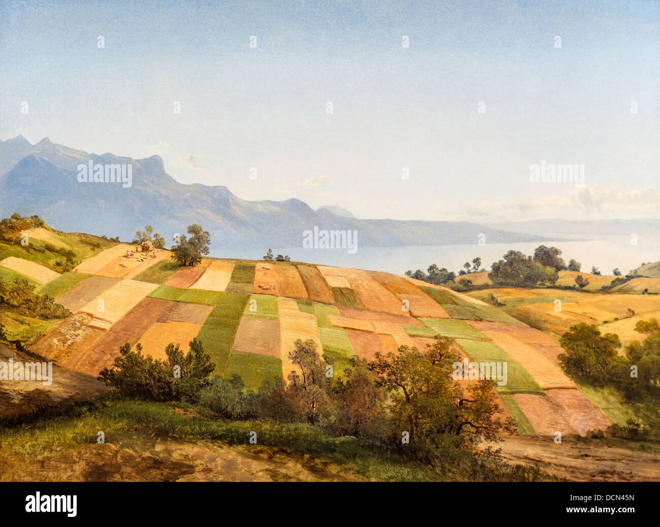 Xix secolo - Paesaggio svizzero, 1830 - Alexandre Calame Philippe Sauvan-Magnet / Museo attivo Foto Stock