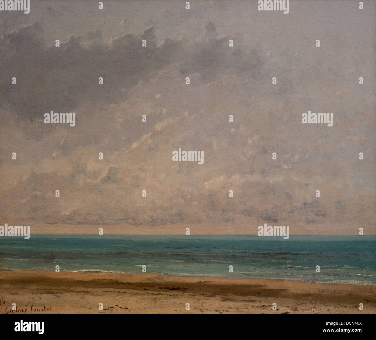 Xix secolo - mare calmo, 1866 - Gustave Courbet Philippe Sauvan-Magnet / Museo attivo Foto Stock Xix secolo - mare calmo, 1866 - Gustave Courbet Philippe Sauvan-Magnet / Museo attivo Foto Stock