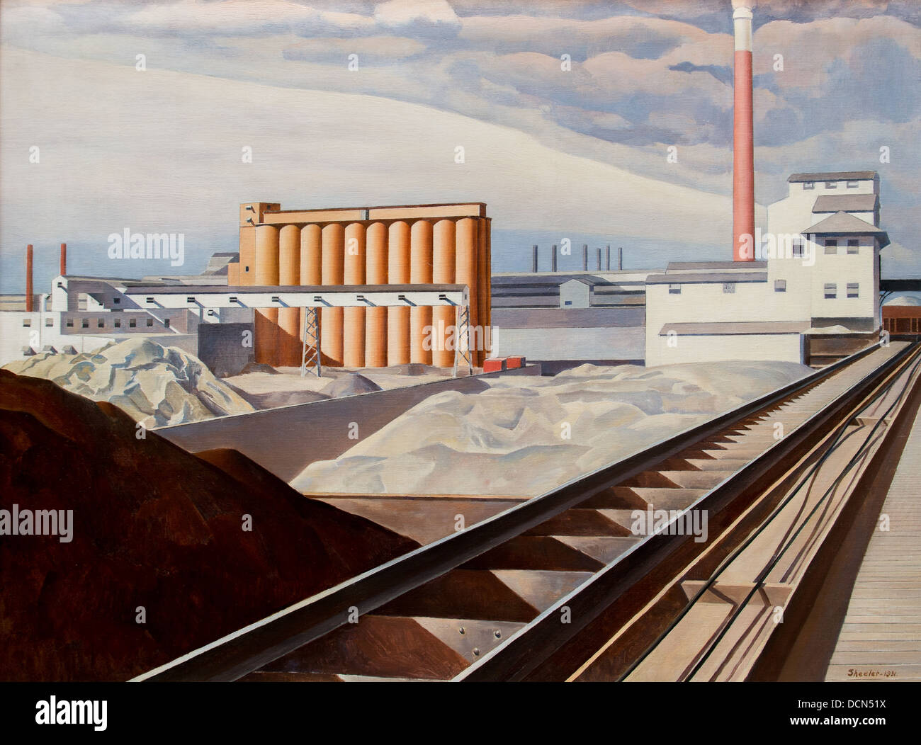 Xx secolo - il classico paesaggio - Charles Sheeler (1932) Philippe Sauvan-Magnet / Museo attivo Foto Stock