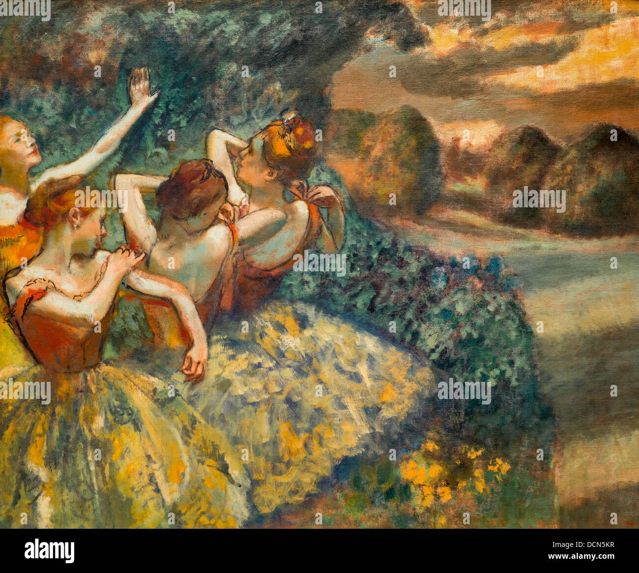 Xix secolo - Quattro ballerini - Edgar Degas (1899) Philippe Sauvan-Magnet / Museo attivo Foto Stock