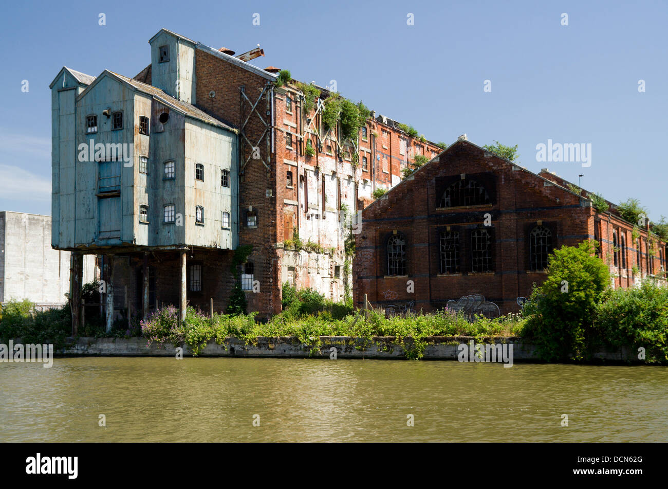 Il vecchio magazzino gloucester e nitidezza canal gloucester Inghilterra Foto Stock
