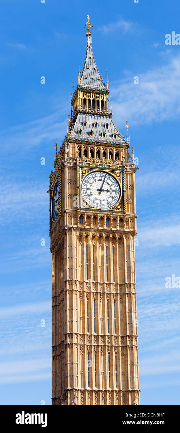 Big Ben, o St Stephen's Tower, in Westminster, Londra, Regno Unito. Foto Stock