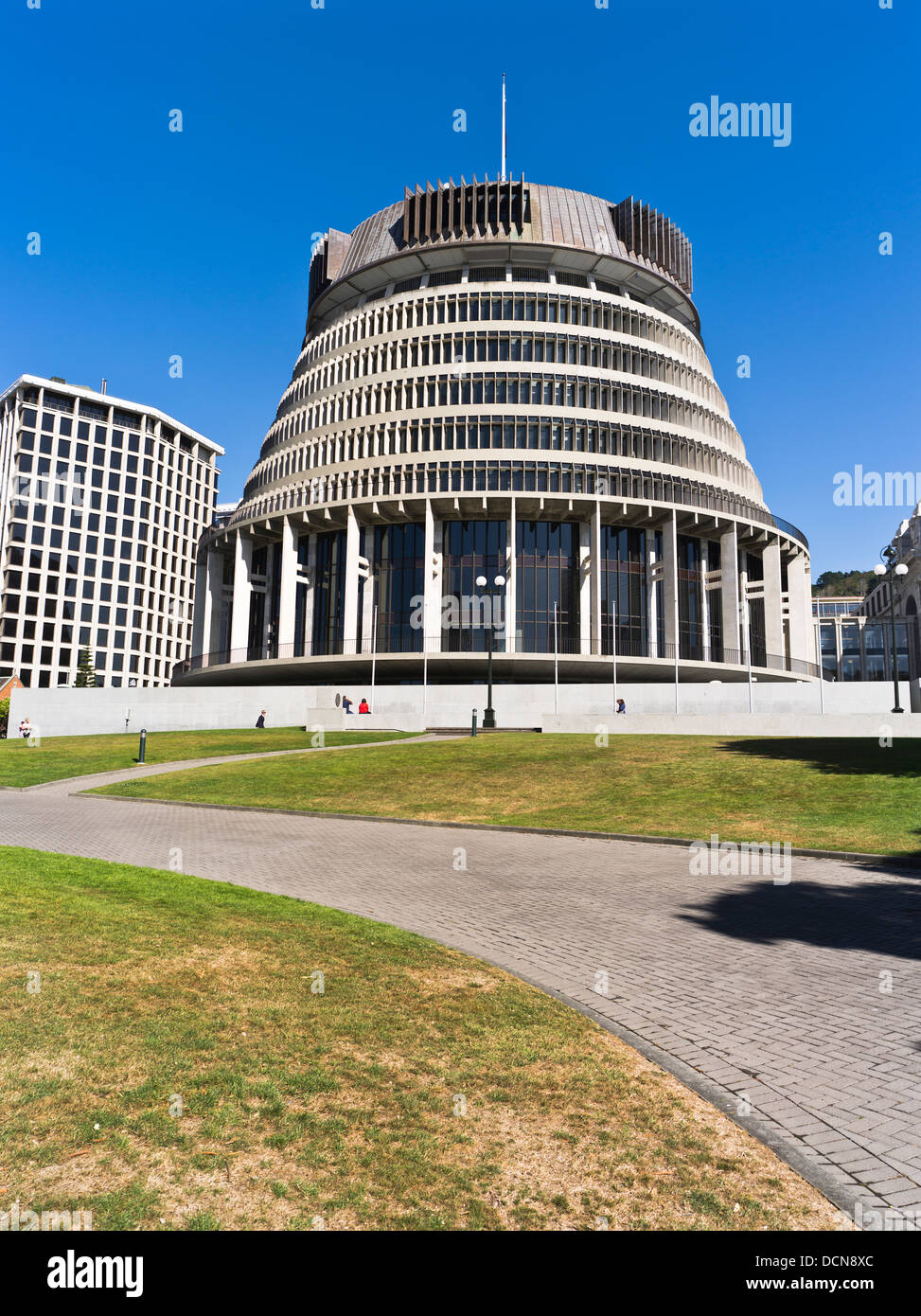 Dh il Parlamento WELLINGTON NUOVA ZELANDA moderno edificio di alveare Foto Stock