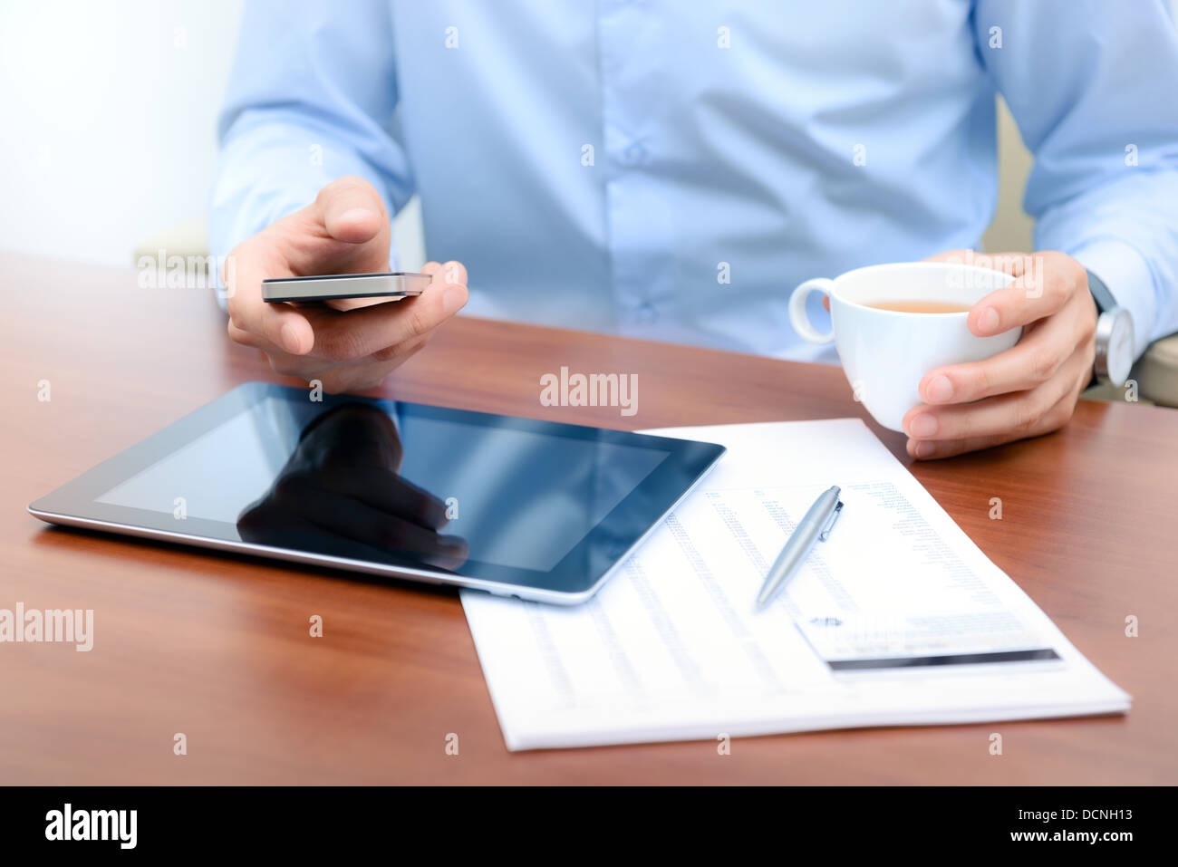 Flusso di lavoro con le nuove tecnologie Foto Stock