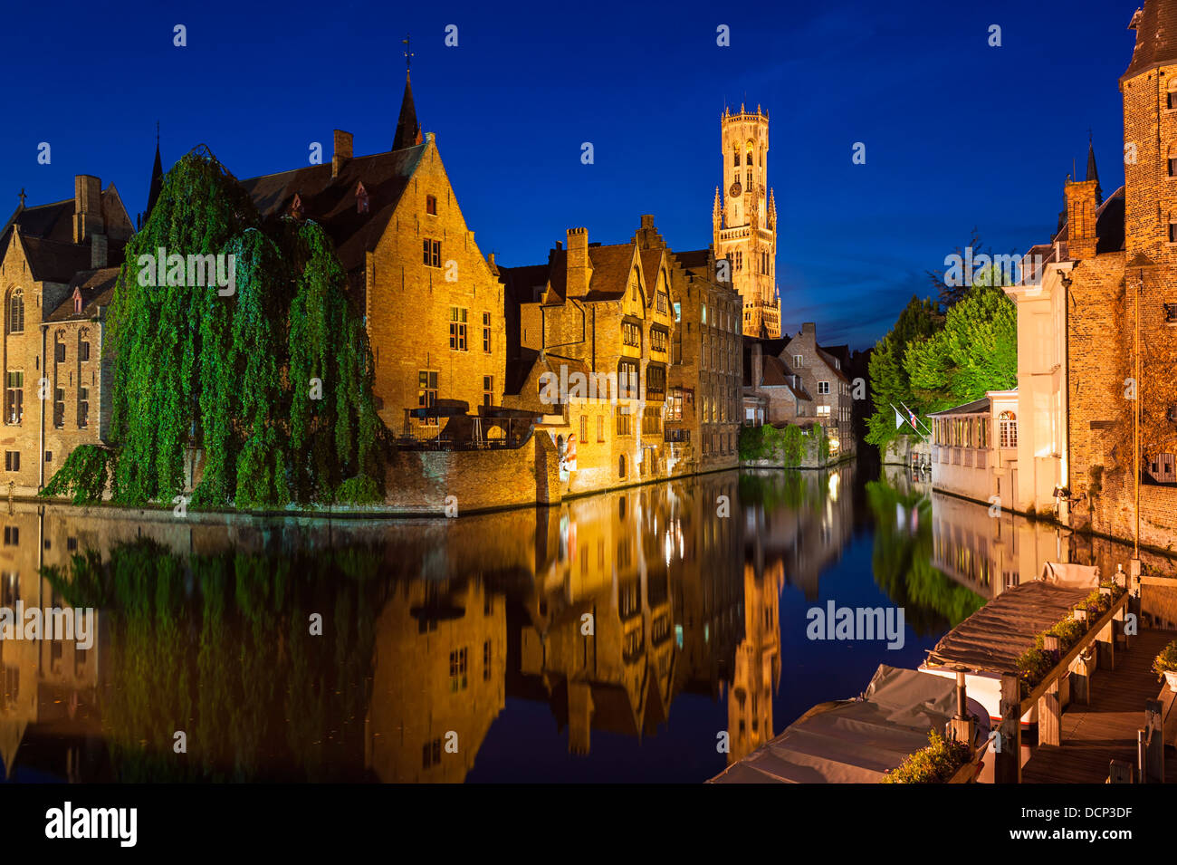 Rozenhoedkaai Bruges Belgio Foto Stock