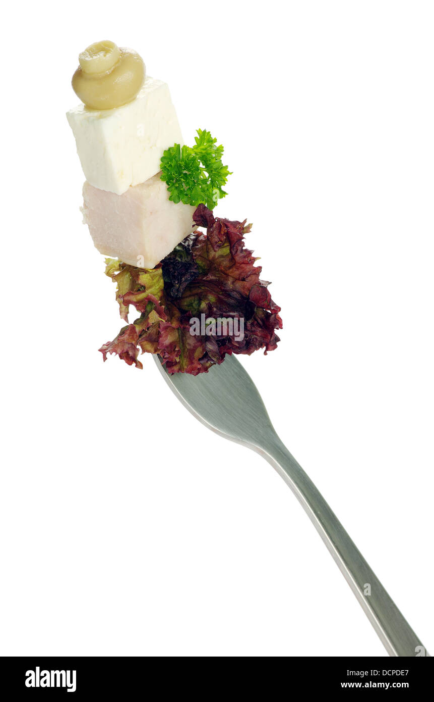 cibo sulla forcella Foto Stock