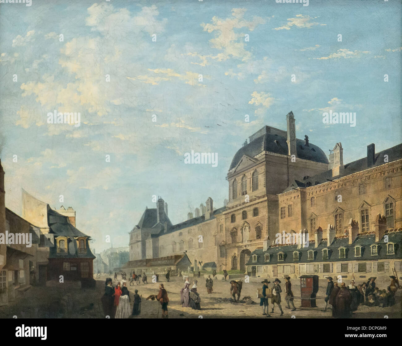 Il XVIII secolo - Il western frontale del Louvre - Philibert-Louis Debucourt (1780 circa) olio su tela Foto Stock
