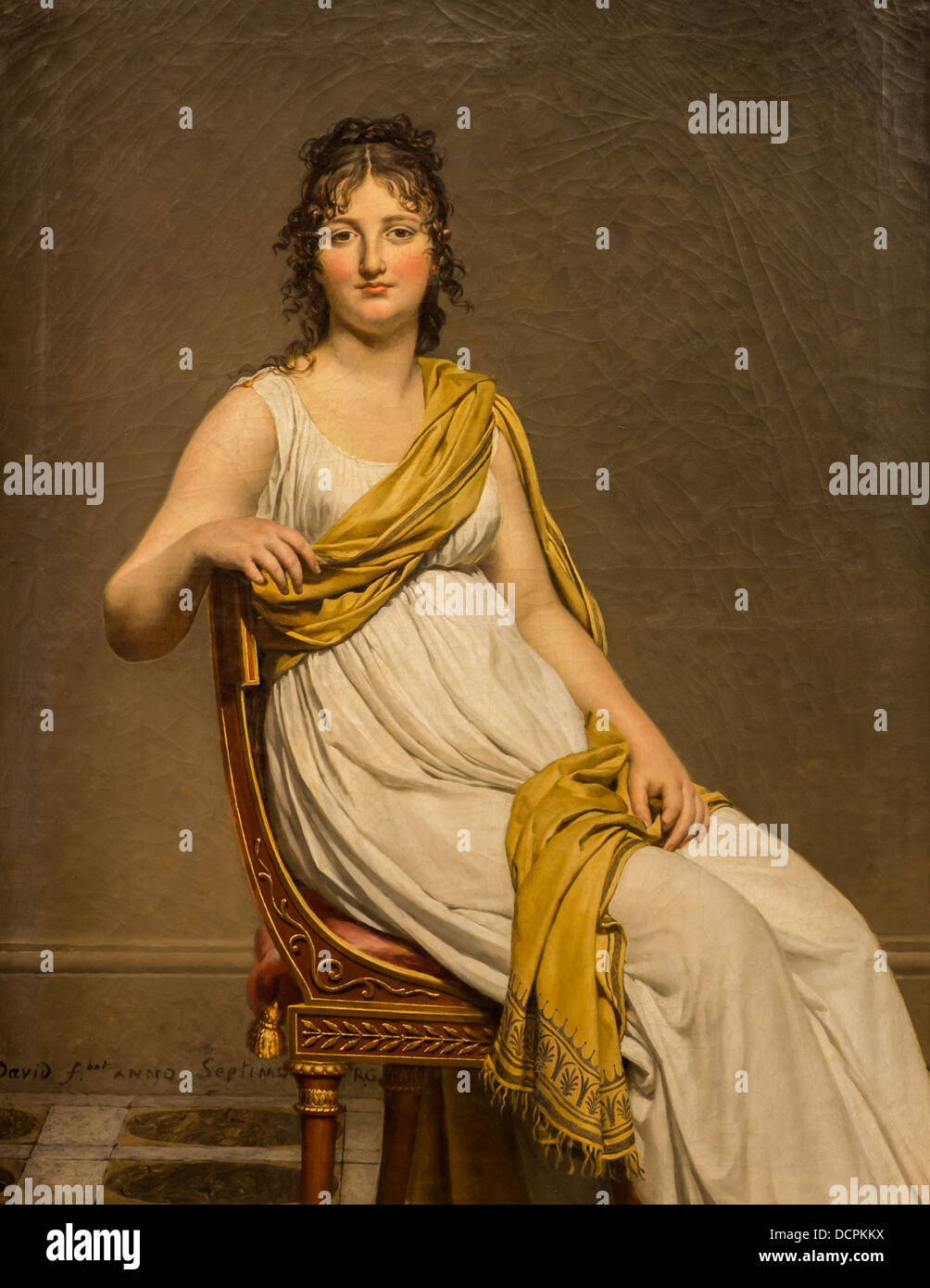 Il XVIII secolo - Madame Raymond de Verninac, sorella del pittore Eugène Delacroix, 1798 - Jacques-Louis David Philippe Sauvan- Foto Stock