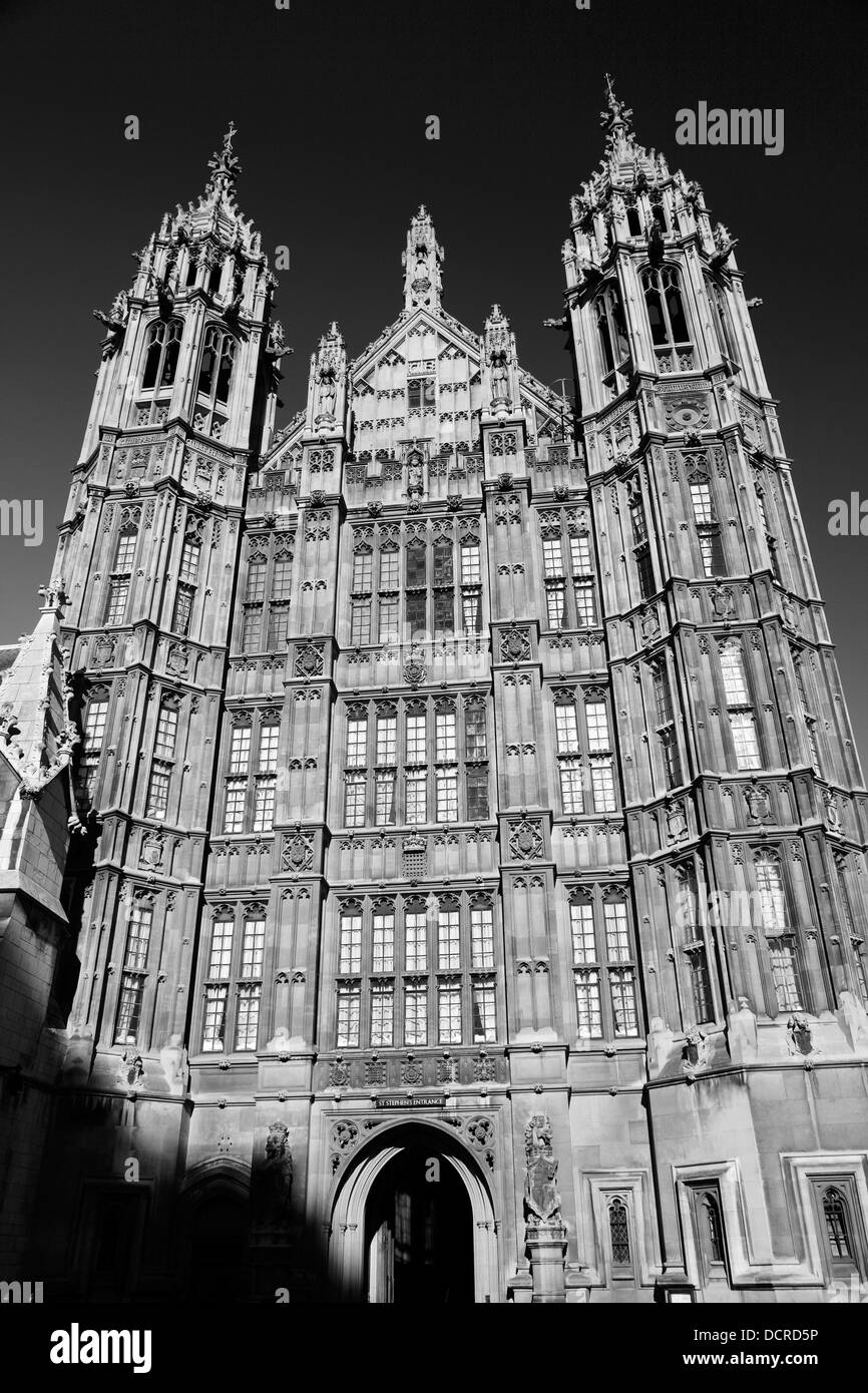 St Stephen's torre, le Case del Parlamento, banca del Nord, Westminster, London City, England, Regno Unito Foto Stock